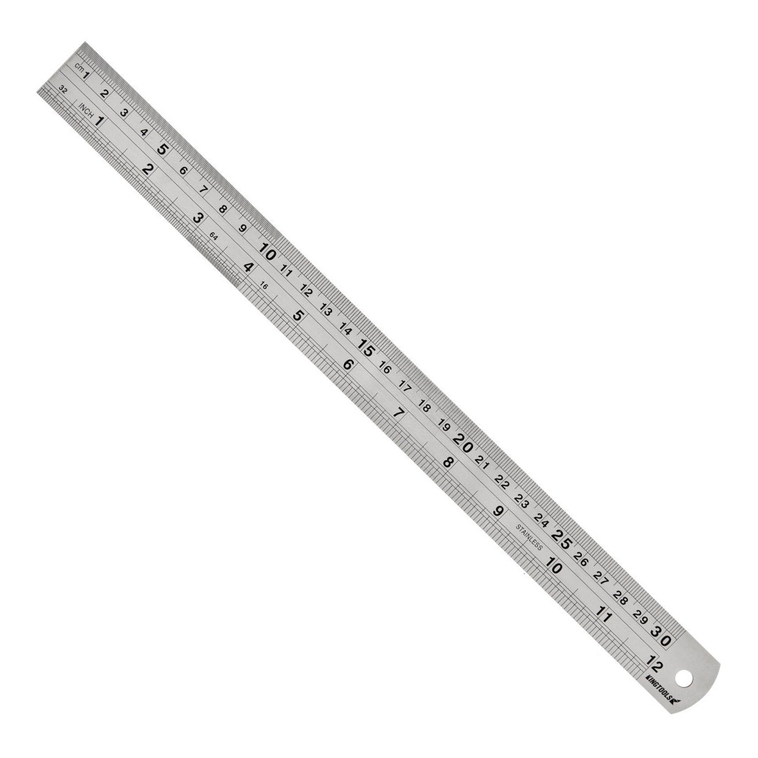 Régua escala métrica de aço inox de 15cm à 2m